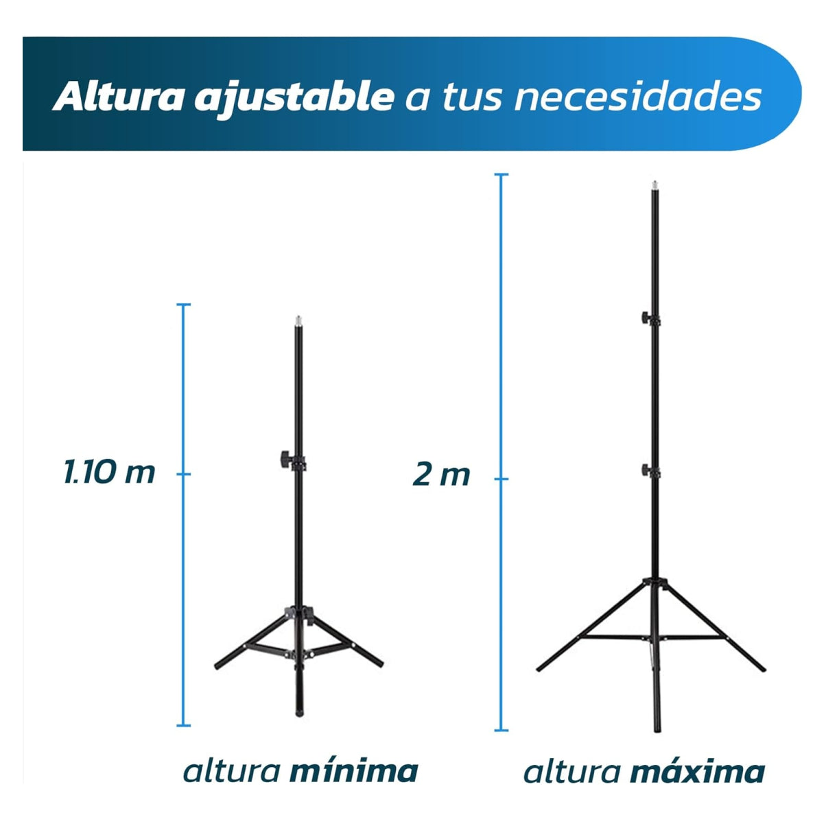 Aro De Luz 26 Cm + Trípode 2,10 Metros