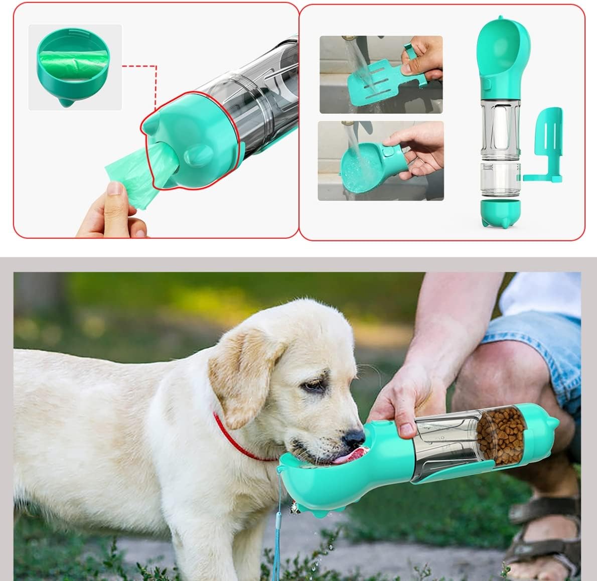 bebedero Multifuncional 4en1 perro 500ML