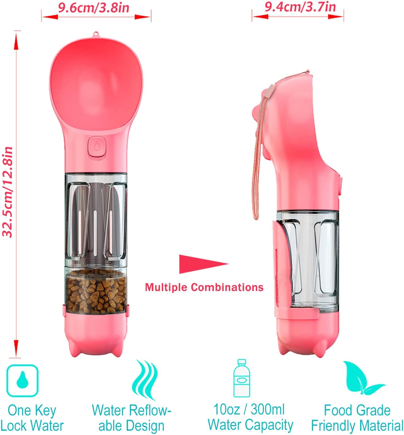 bebedero Multifuncional 4en1 perro 500ML