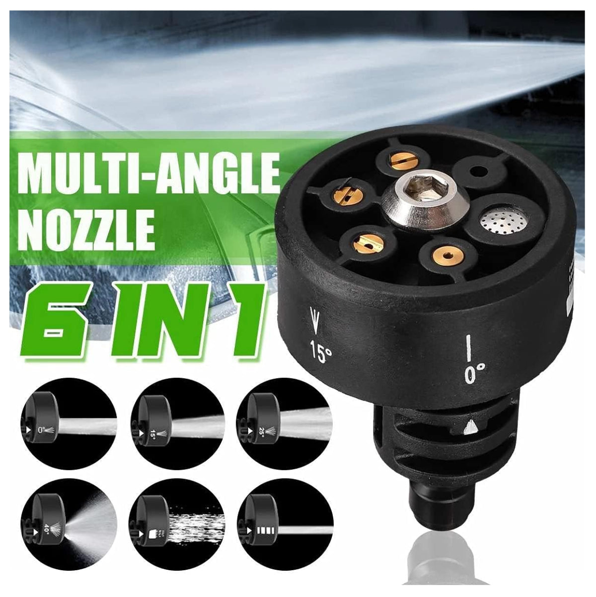 Boquilla Cabezal 6en1 Acople Hidrolavado