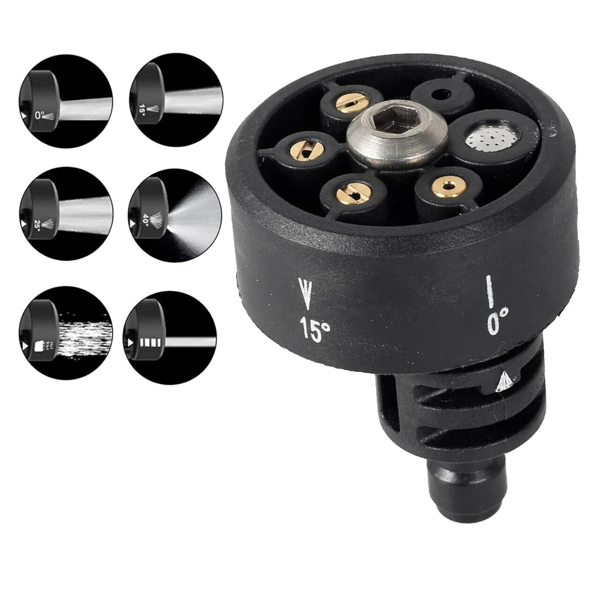 Boquilla Cabezal 6en1 Acople Hidrolavado