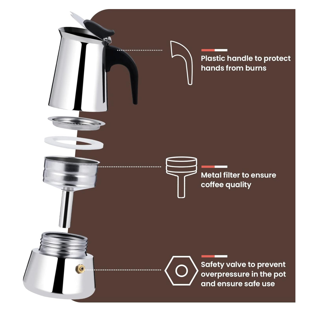 Cafetera Italiana Expresso 9 Tazas