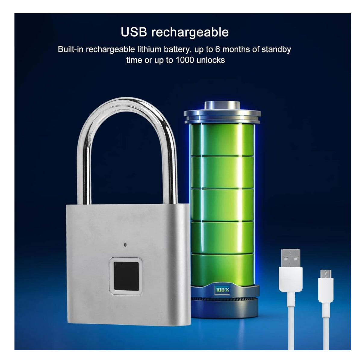 Candado de seguridad lector de huella