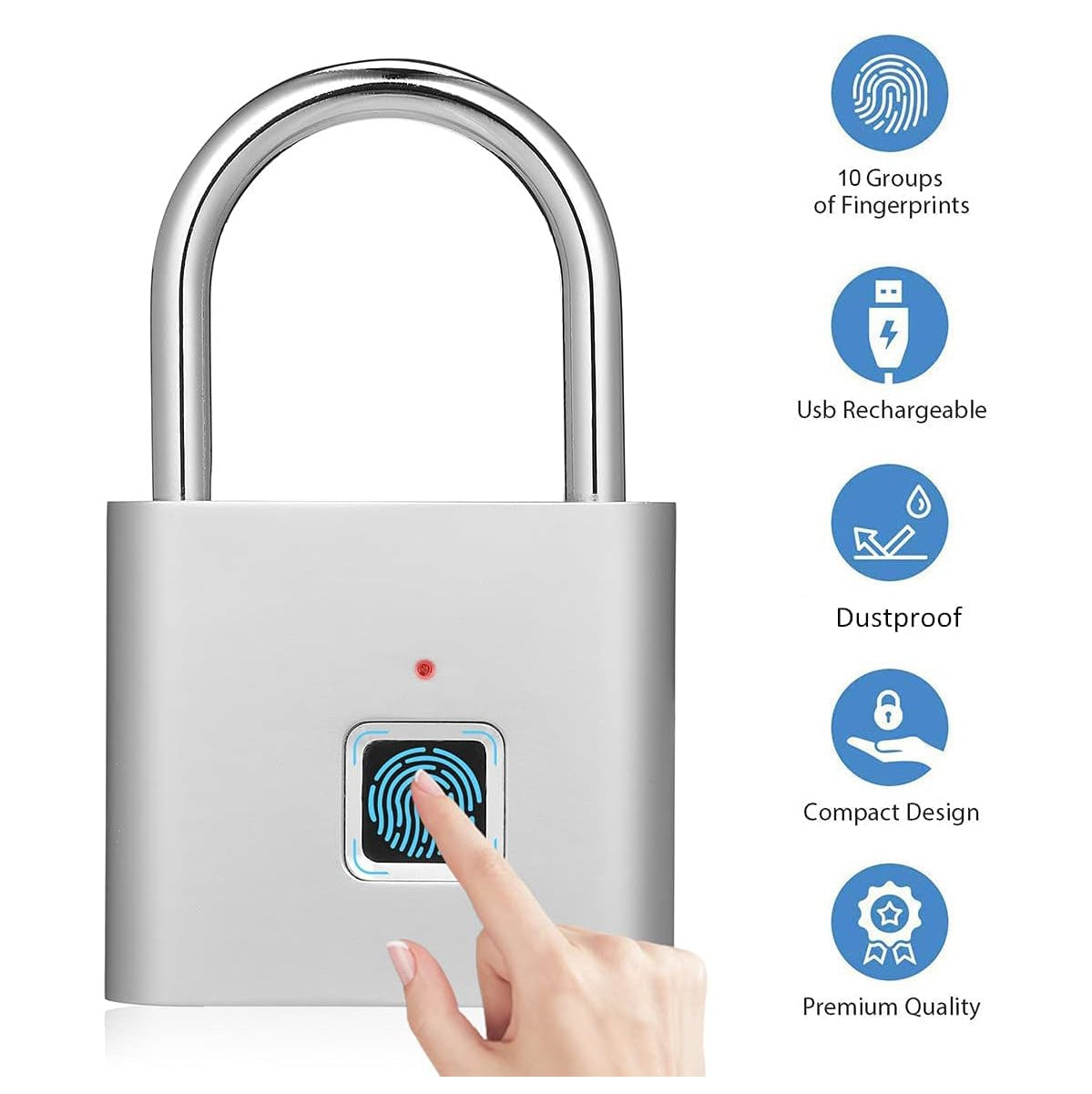 Candado de seguridad lector de huella