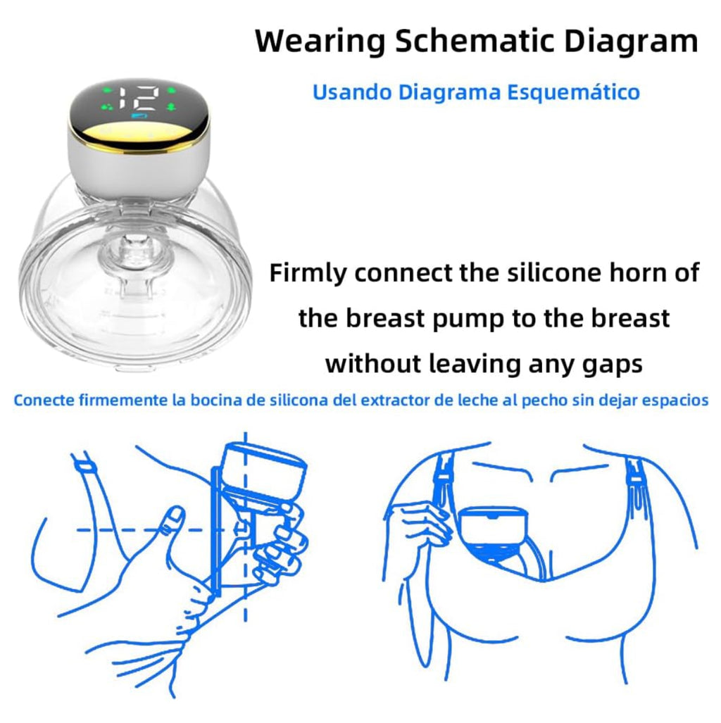 Extractor leche Manos Libres pantalla