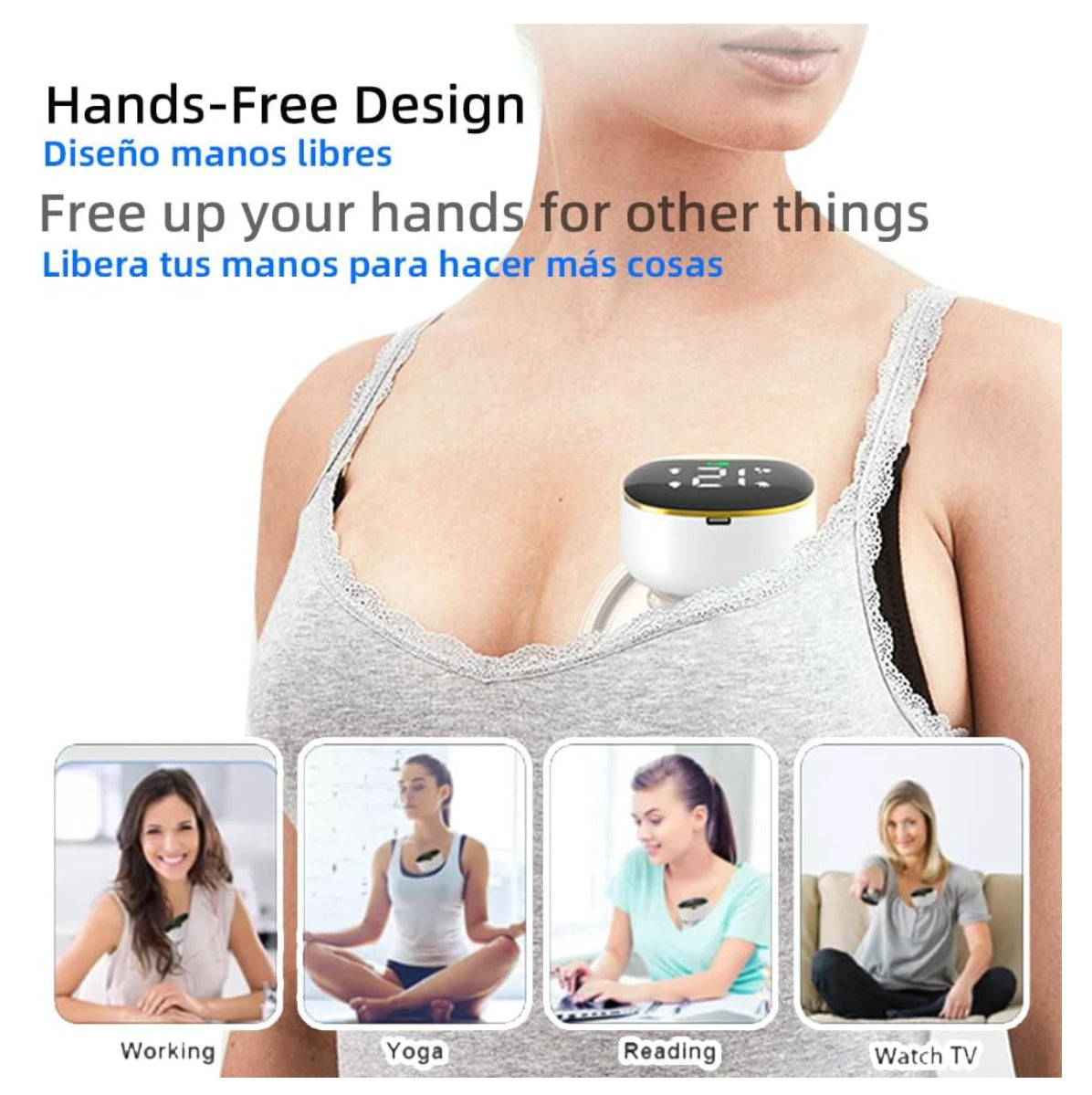 Extractor leche Manos Libres pantalla