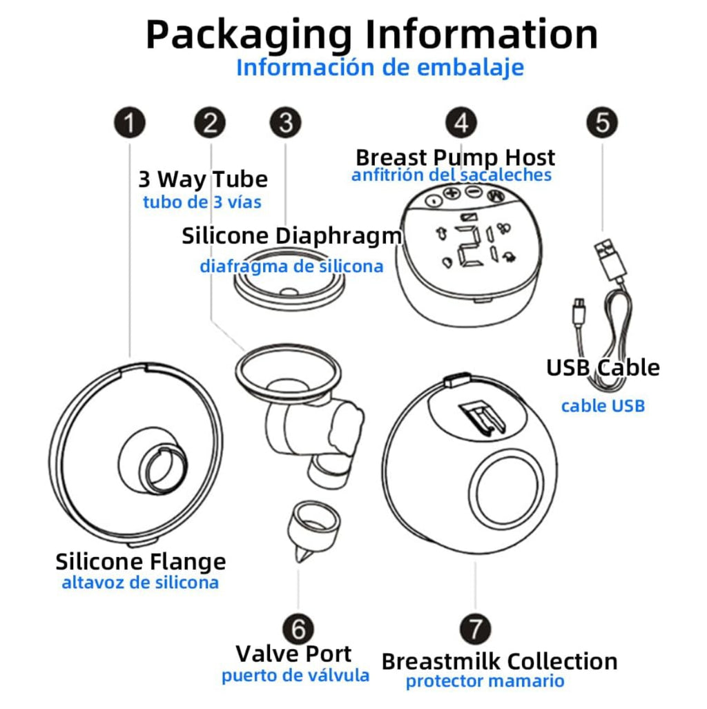 Extractor leche Manos Libres pantalla