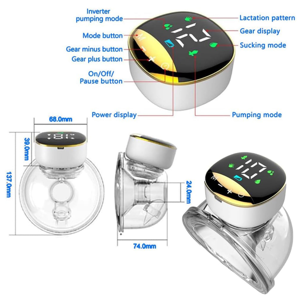 Extractor leche Manos Libres pantalla