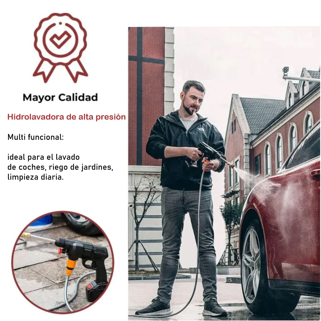 Hidrolavadora Inalambrica Alta Presion 2 Baterías