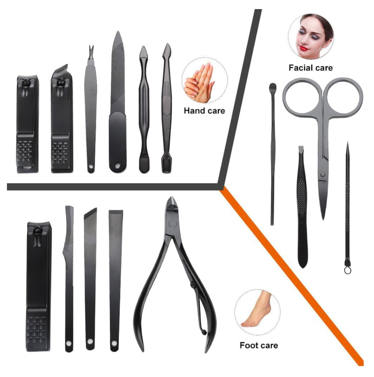 Kit 18 Pcz Manicura Pedicura Profesional