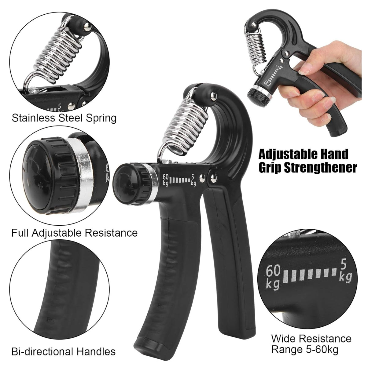 Kit Ejercitadores Mano Muñeca 5pcs