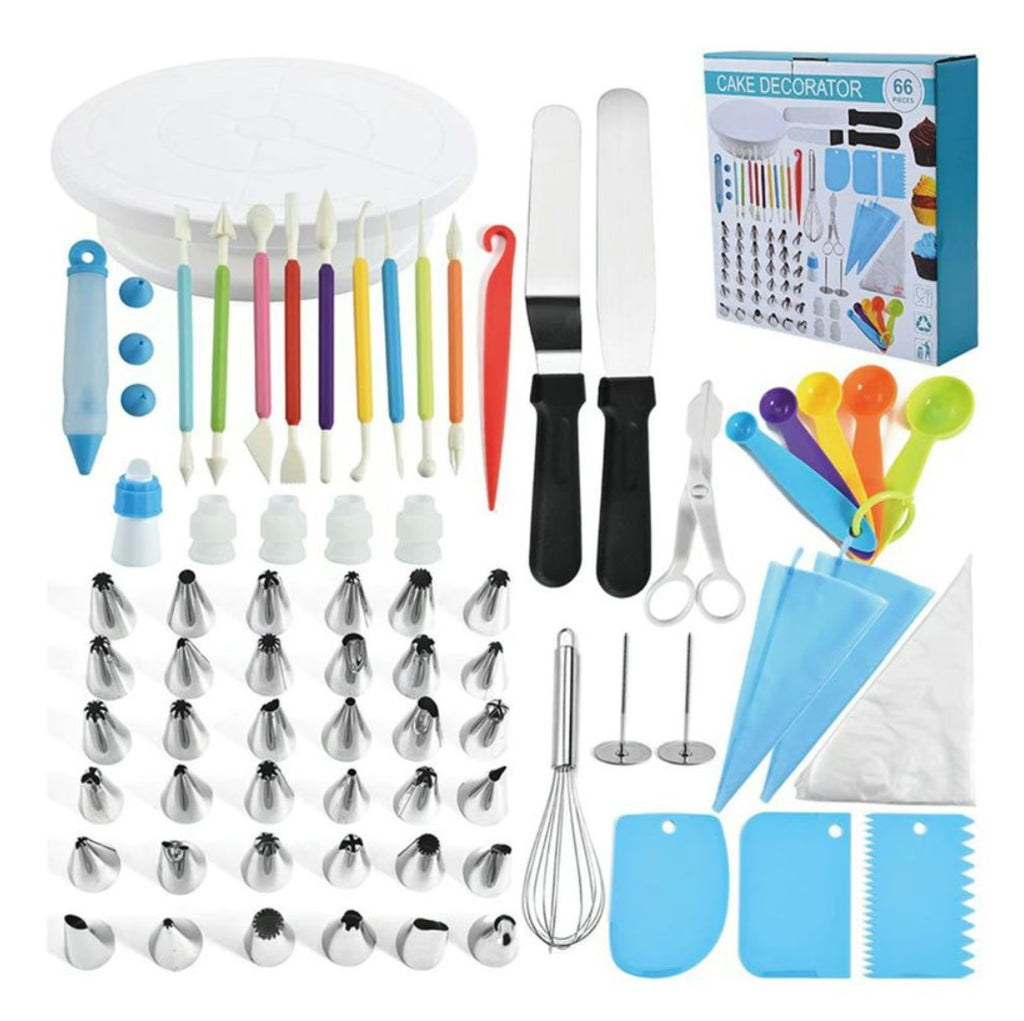Kit Reposteria Para Decorar Pastel 66pcs