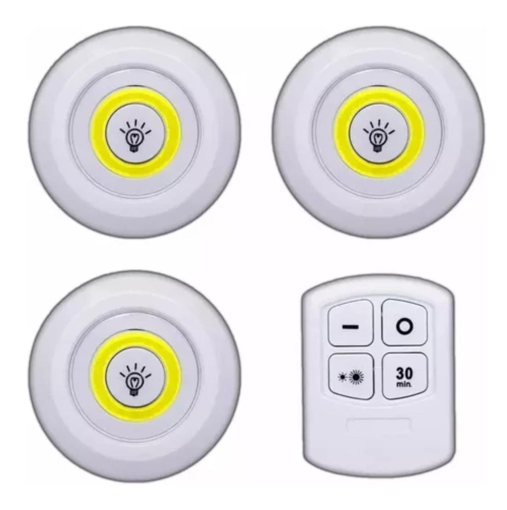 Lampara Luz Led set por 3 con Control