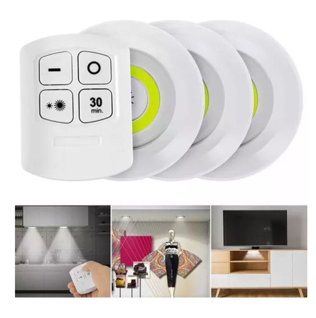 Lampara Luz Led set por 3 con Control