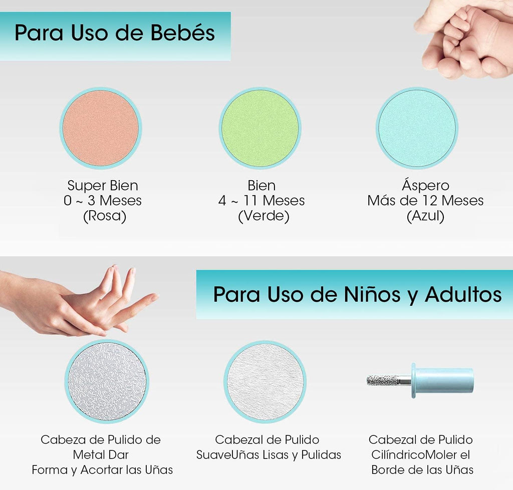 Lima pulidor Uñas Bebe Electrico