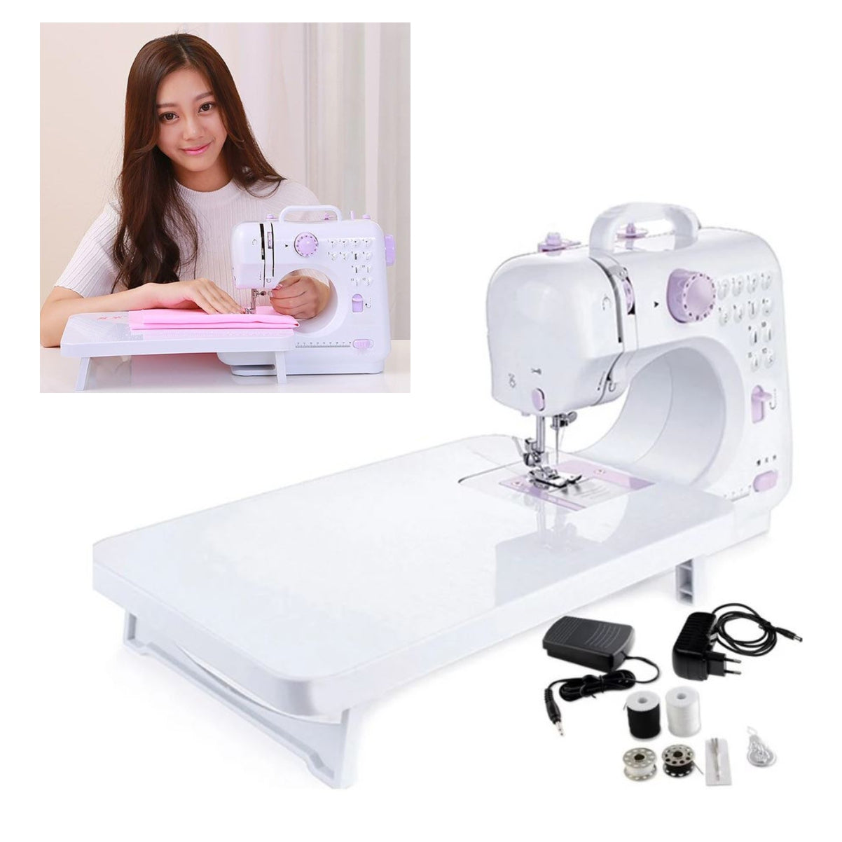 Maquina de Coser Doméstica 12 Puntadas Mesa