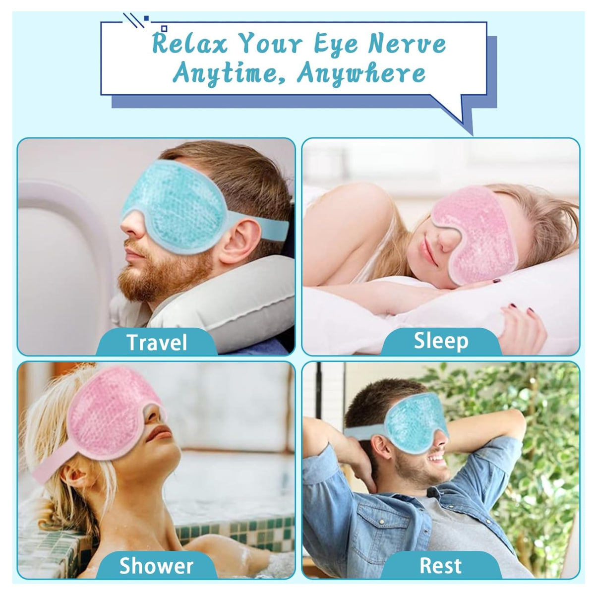 Antifaz Gel Relajante Gel Frío/Calor