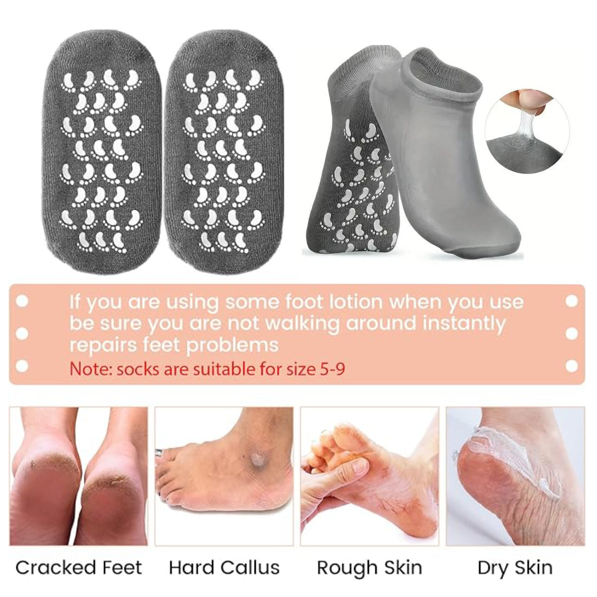 Medias De Silicona Spa Gel Hidratantes