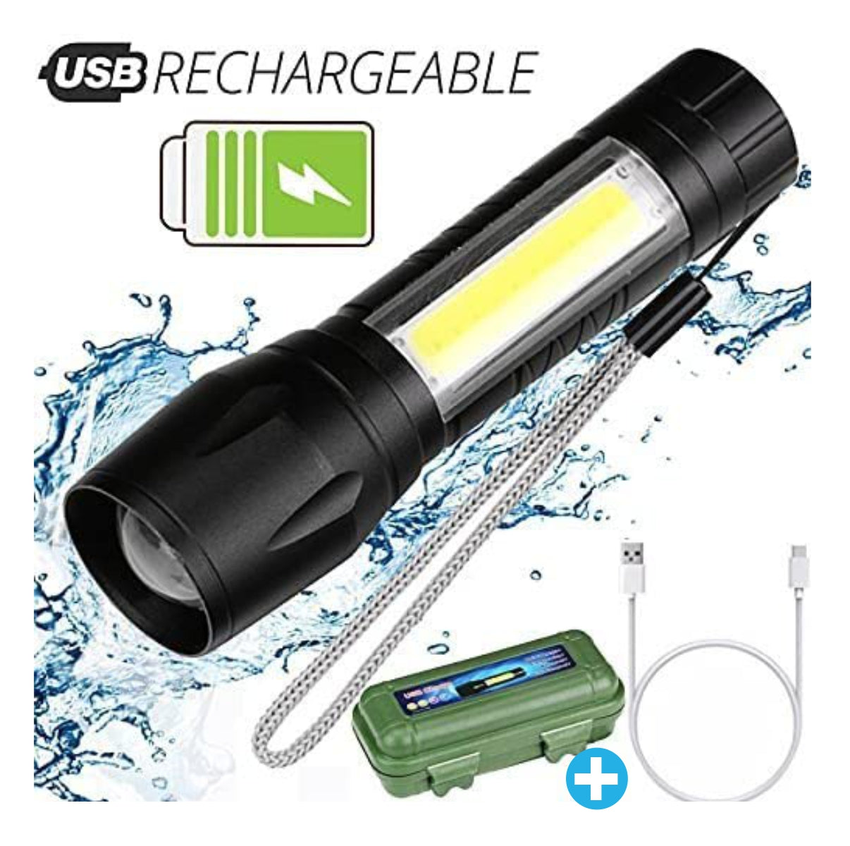 Mini Linterna y estuche Recargable zoom