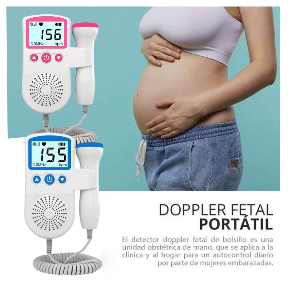 Monitor Frecuencia Cardiaca Doppler Fetal