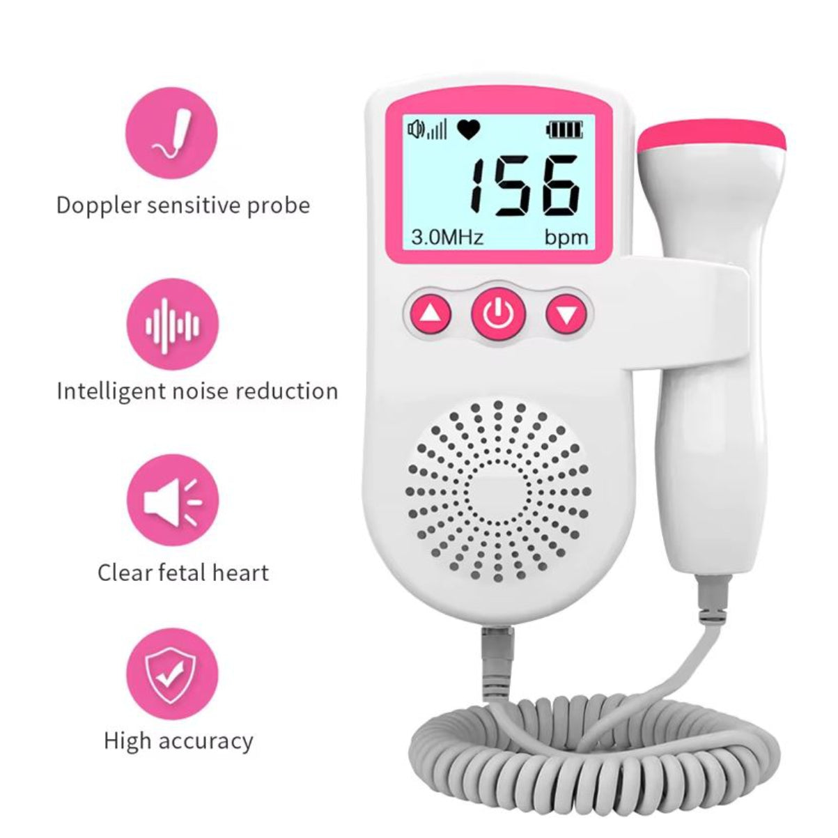 Monitor Frecuencia Cardiaca Doppler Fetal