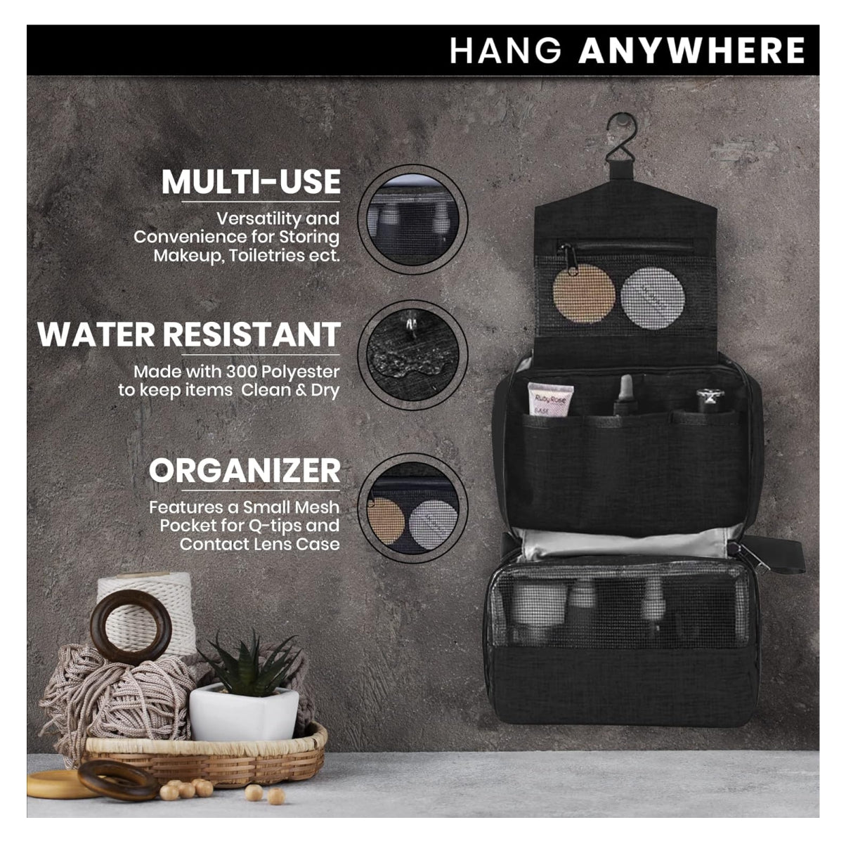 Bolso Organizador aseo Para Colgar viaje