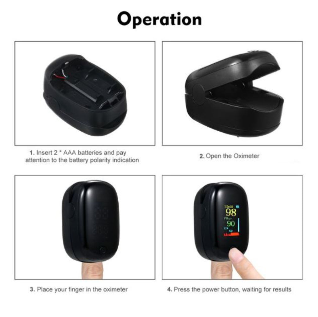 Oximetro de pulso monitor SpO2 sin curva