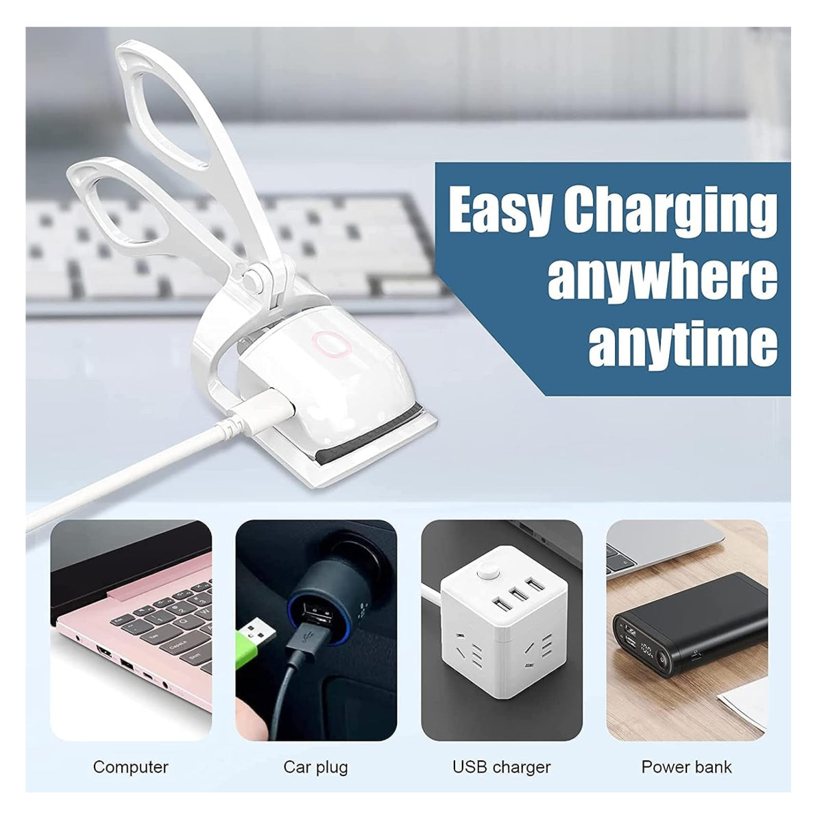 Rizador de pestañas eléctrico Calefaccio