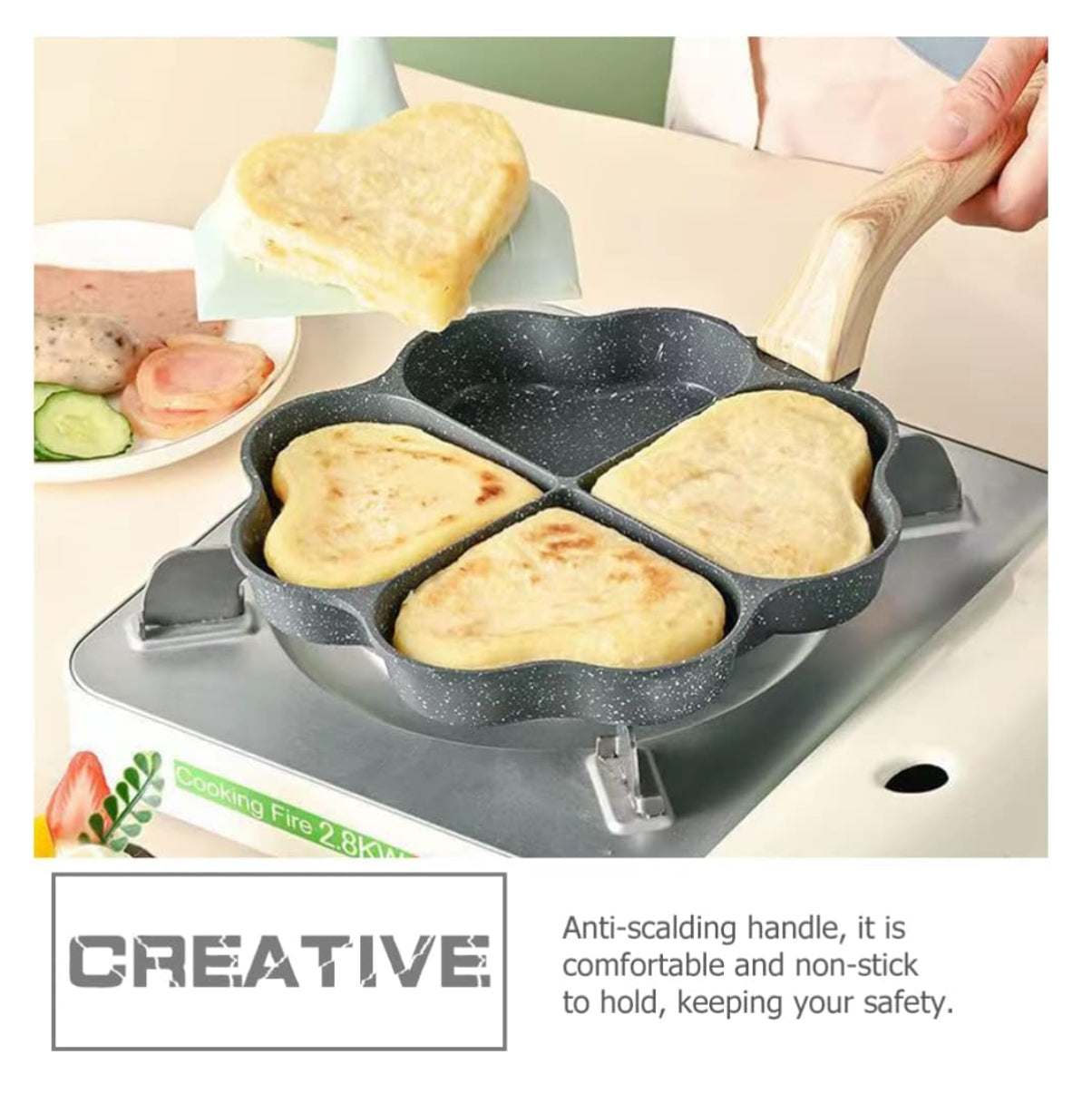 Sarten X4 puestos Forma Corazon