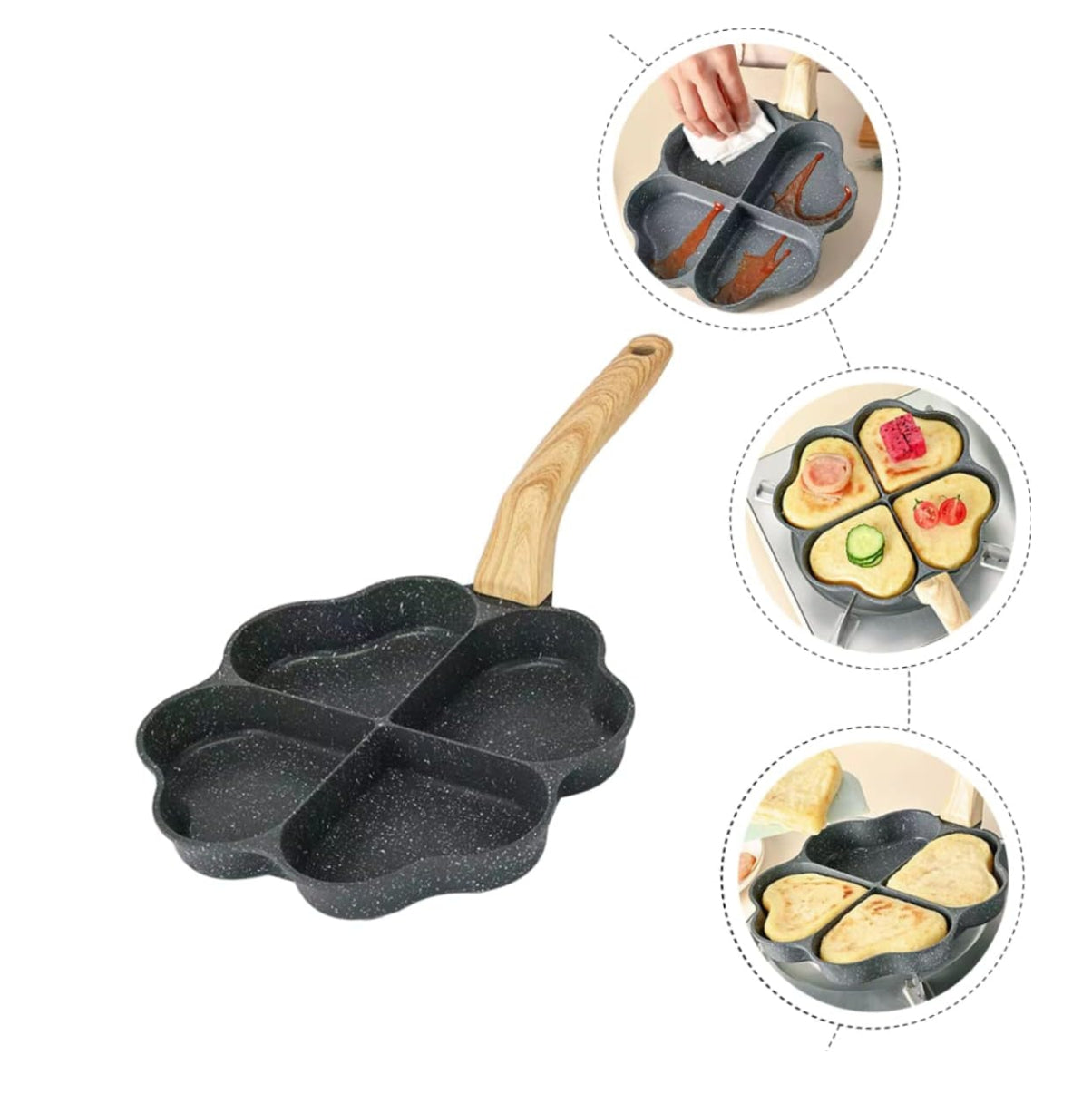 Sarten X4 puestos Forma Corazon