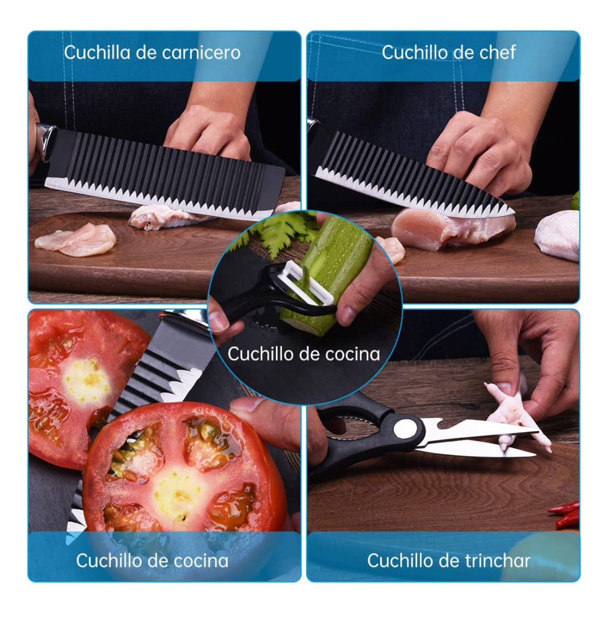 Set Cuchillos Profesional 6Pzs Pela papa