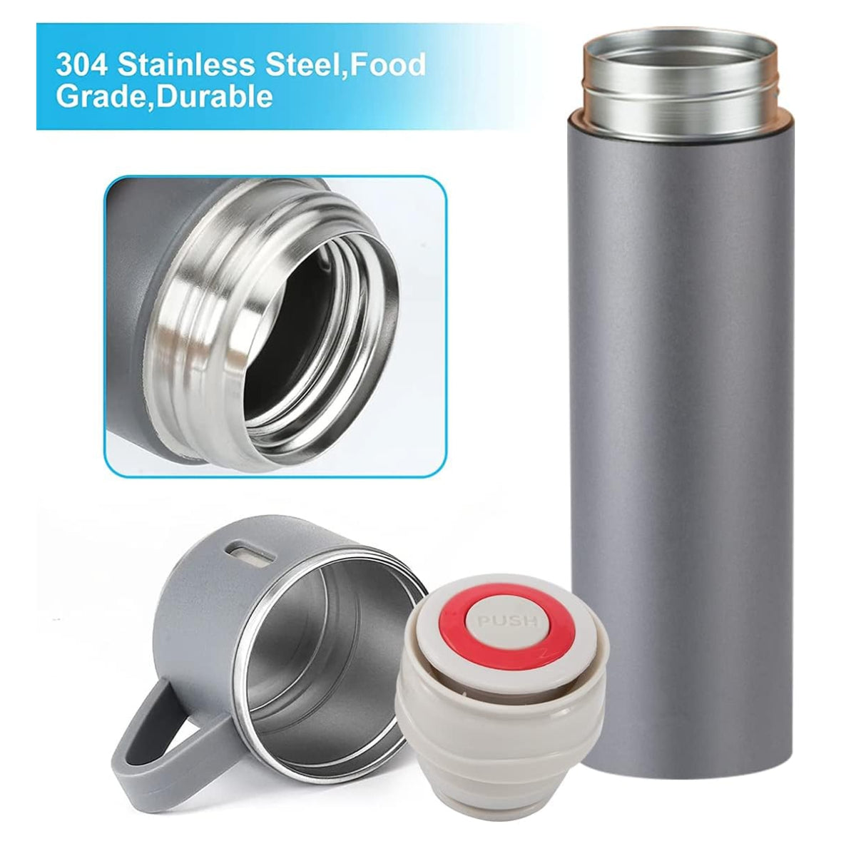 Termo Vacuum con 3 taza Caliente Frio