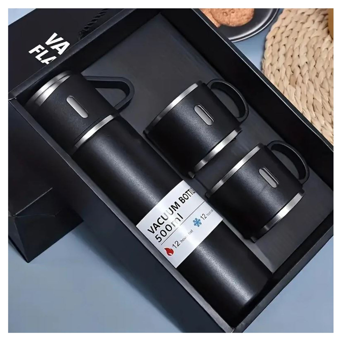 Termo Vacuum con 3 taza Caliente Frio