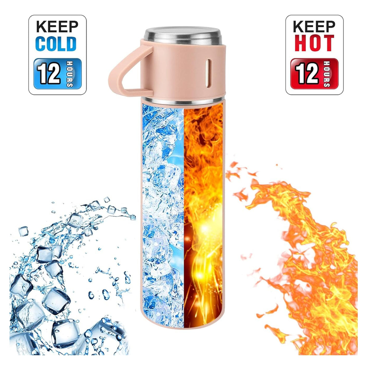 Termo Vacuum con 3 taza Caliente Frio