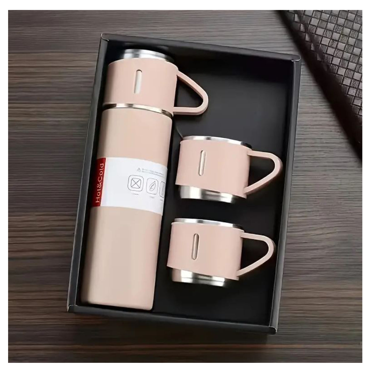 Termo Vacuum con 3 taza Caliente Frio