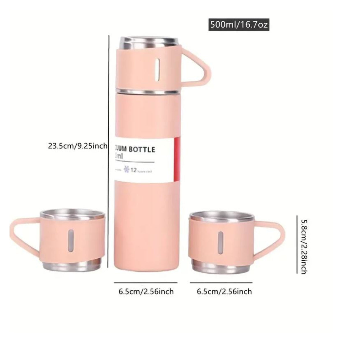 Termo Vacuum con 3 taza Caliente Frio