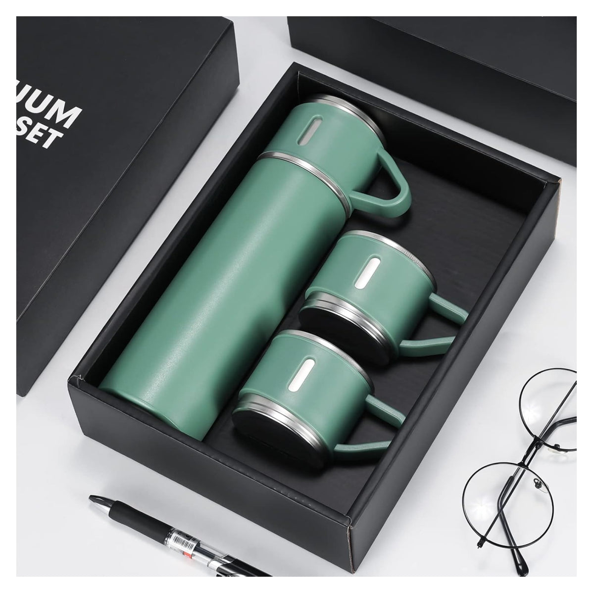Termo Vacuum con 3 taza Caliente Frio