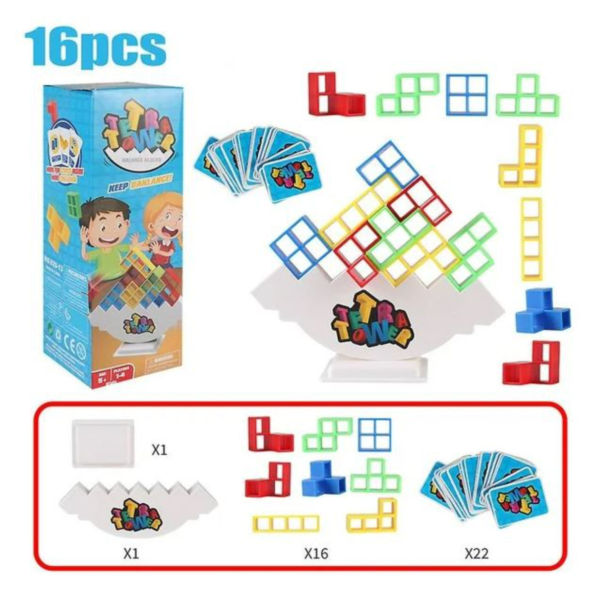 Juego Bloques Balanceo Tetra Tower Tetris