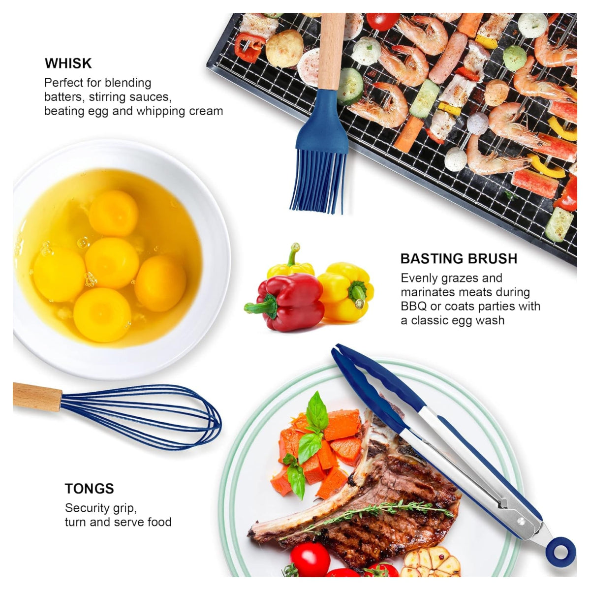 Utensilios Cocina Silicona Set por 12pcs