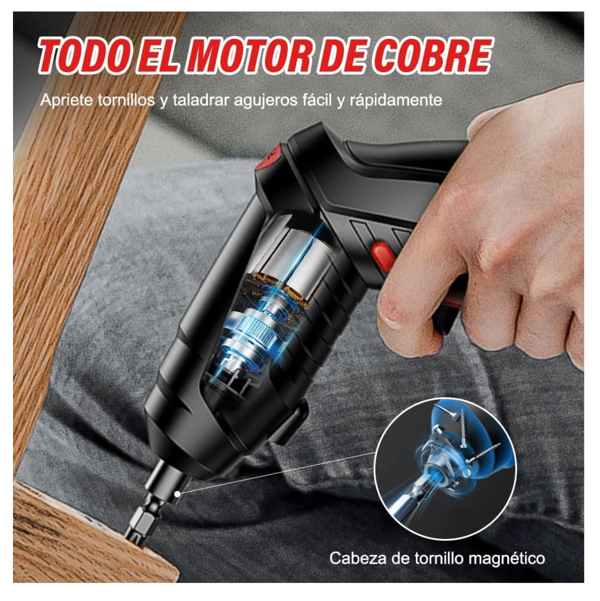 Destornillador Recargable 47Pzs Estuche