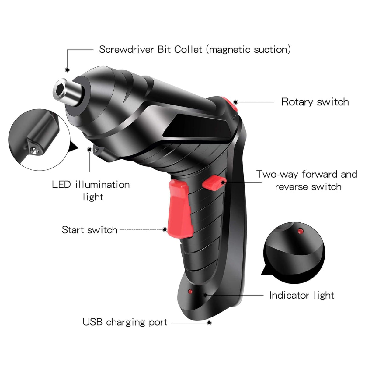 Destornillador Recargable 47Pzs Estuche
