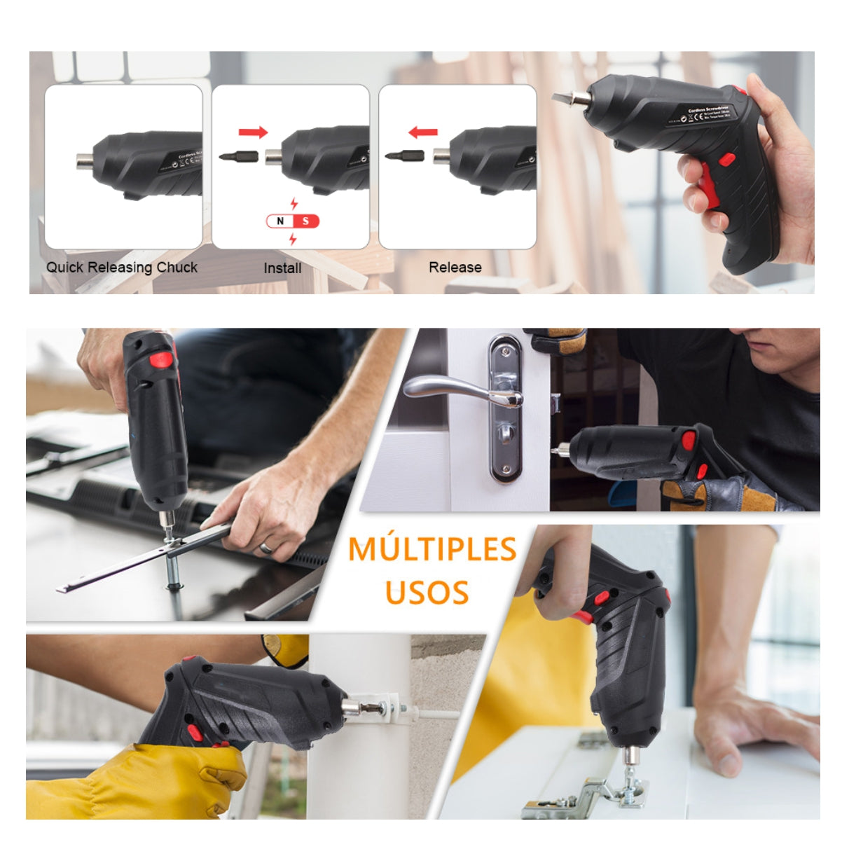 Destornillador Recargable 47Pzs Estuche