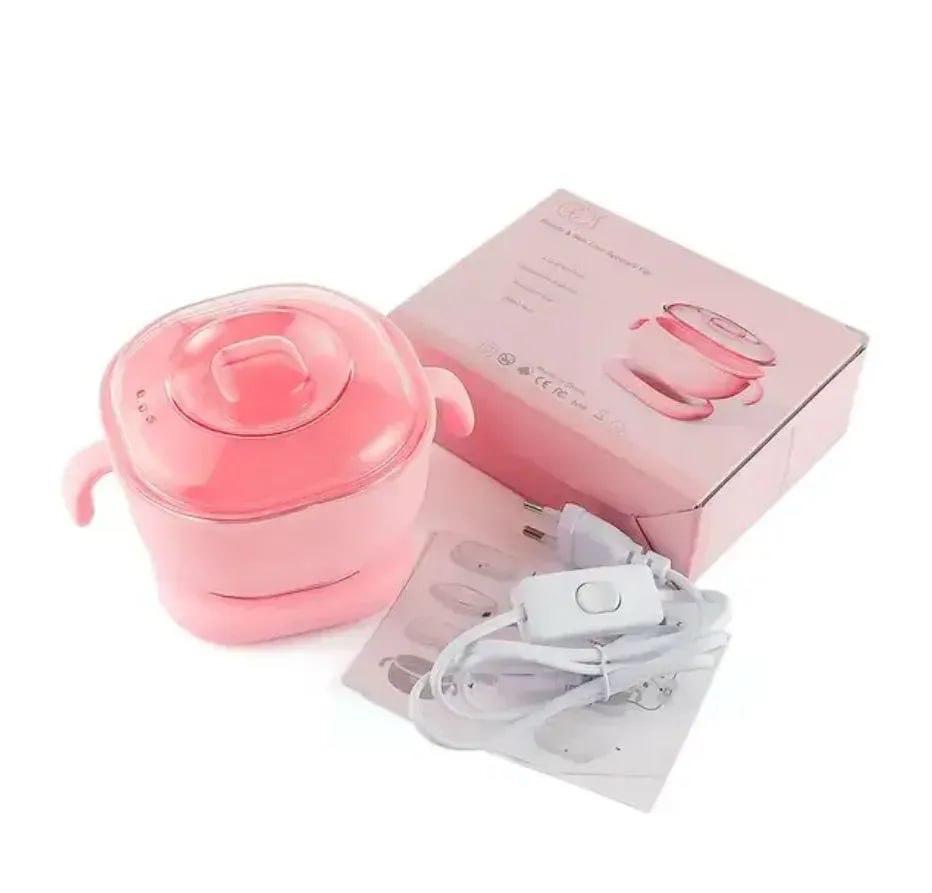 Olla de cera plegable rosada