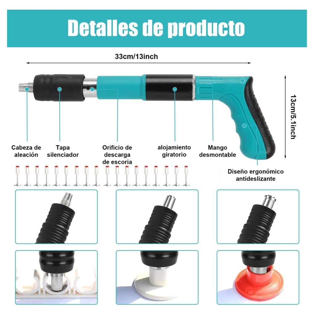 Pistola Remachadora Accesorios Estuche