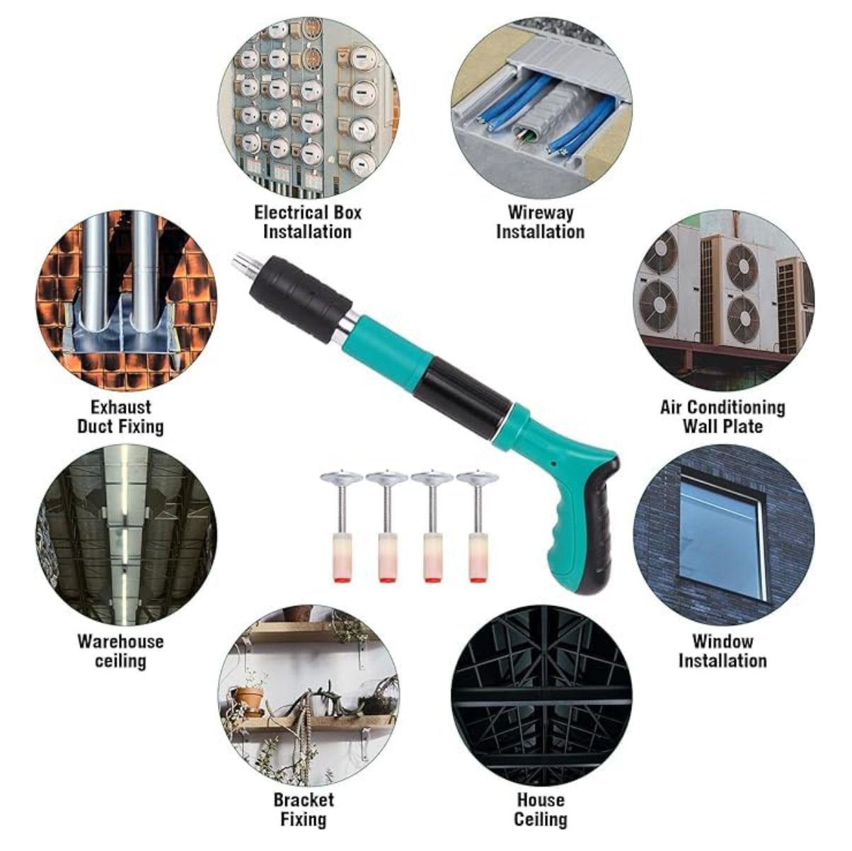 Pistola Remachadora Accesorios Estuche