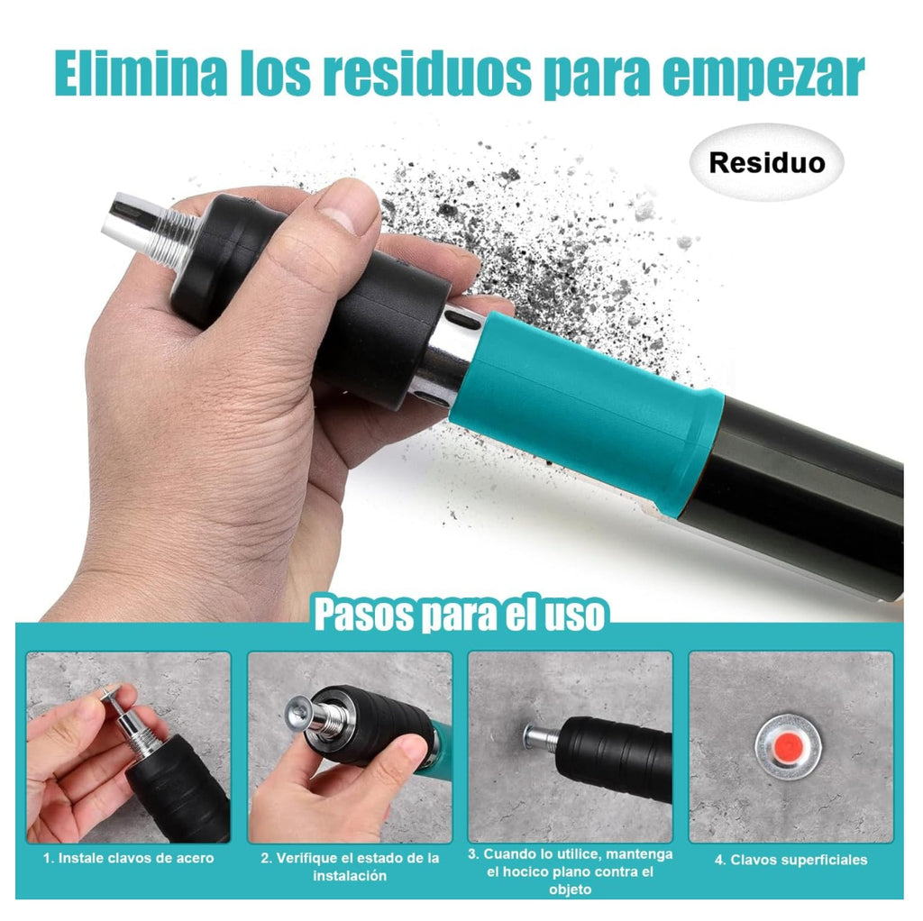 Pistola Remachadora Accesorios Estuche