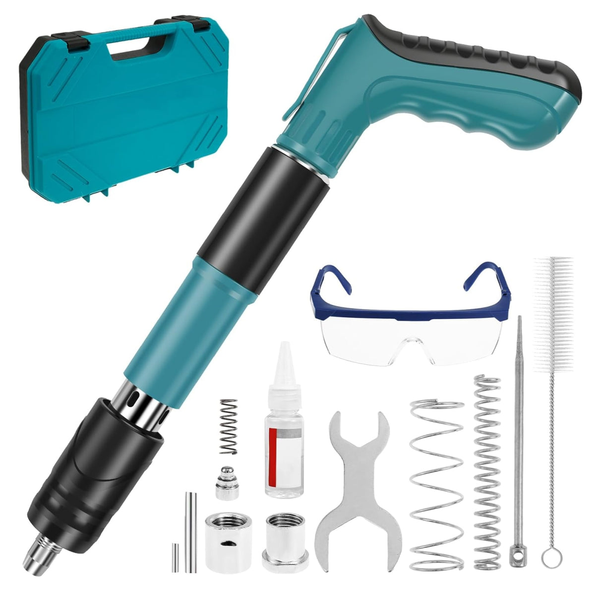 Pistola Remachadora Accesorios Estuche