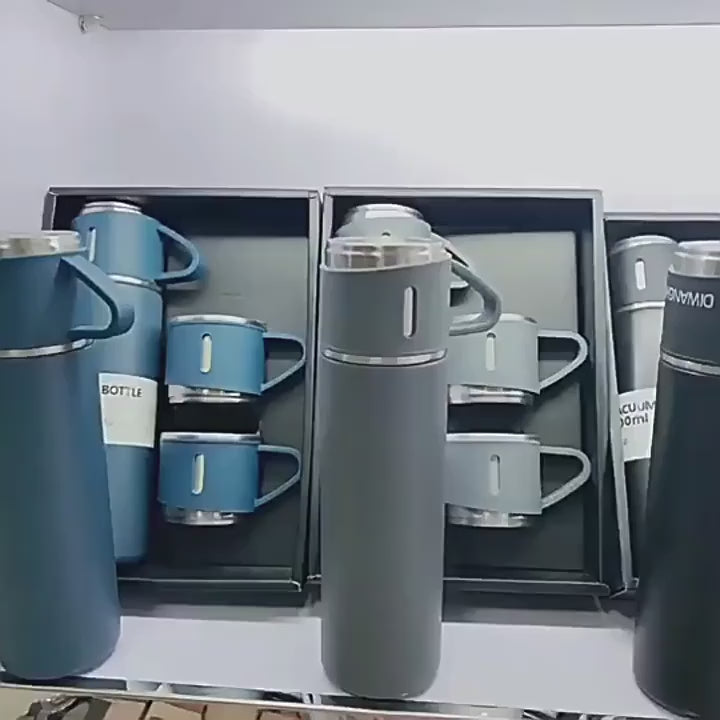 Termo Vacuum con 3 taza Caliente Frio